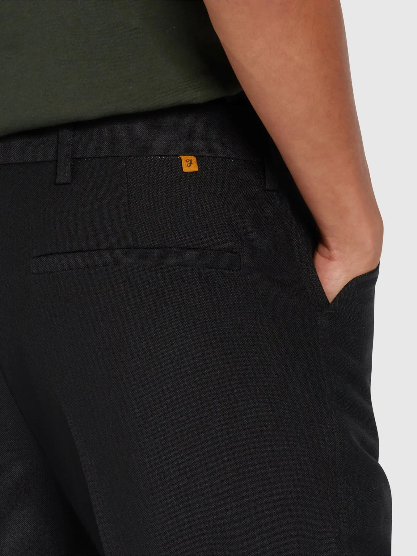 Hopsack Trouser In Black sold by Farah product image thumbnail 3