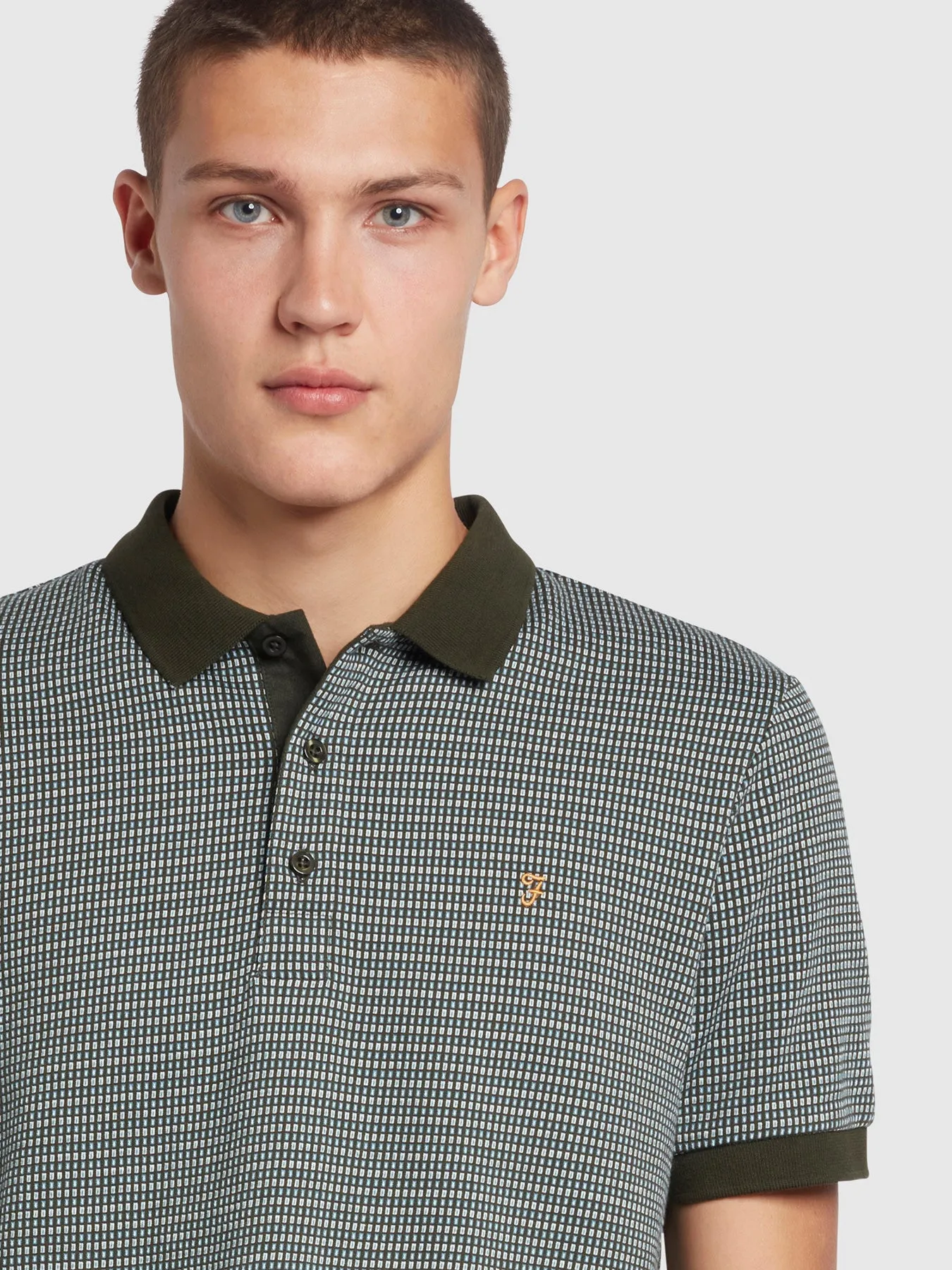 Anthony Regular Fit Organic Cotton Polo Shirt In Evergreen sold by Farah product image thumbnail 4