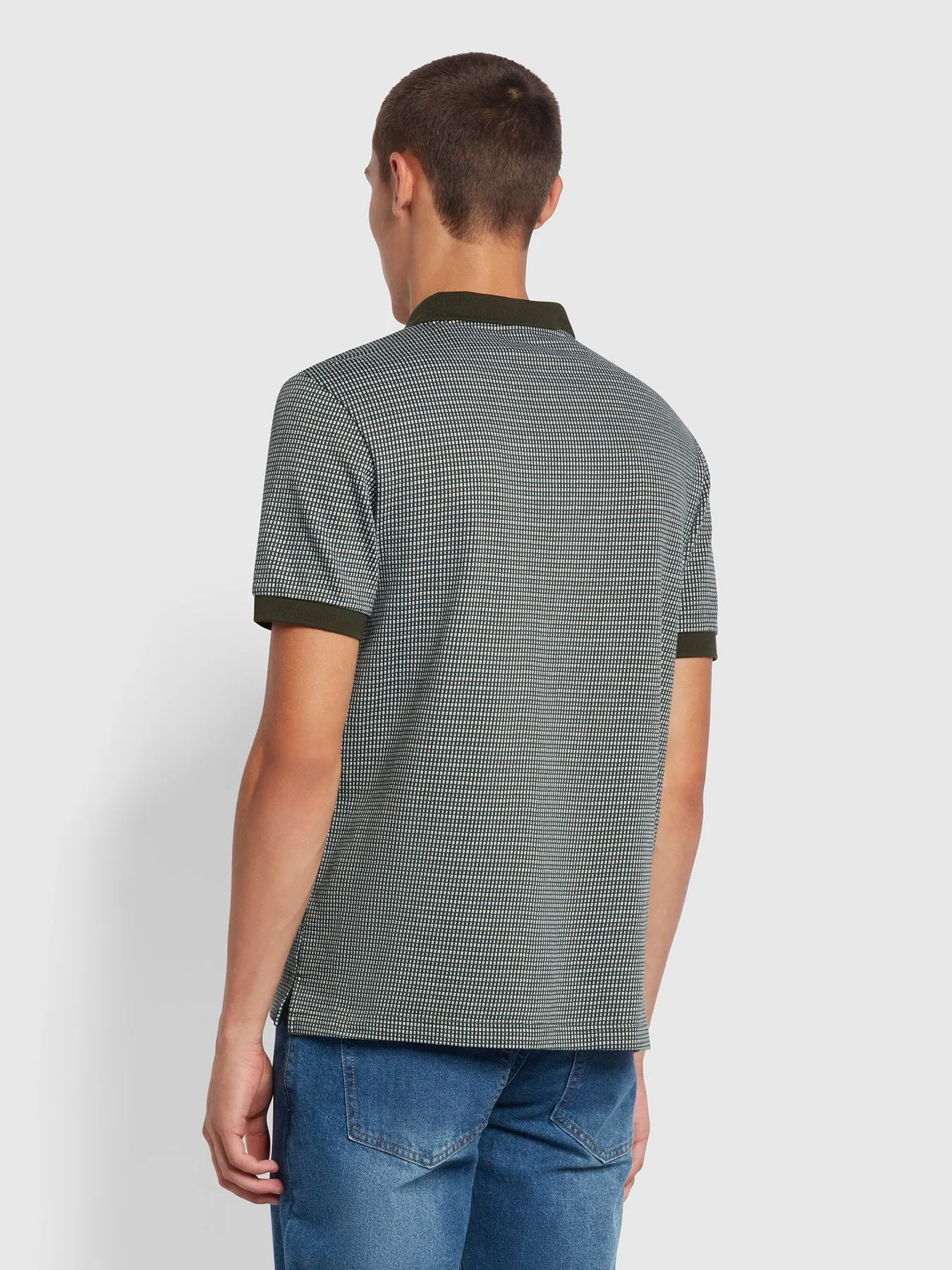 Anthony Regular Fit Organic Cotton Polo Shirt In Evergreen sold by Farah product image thumbnail 3