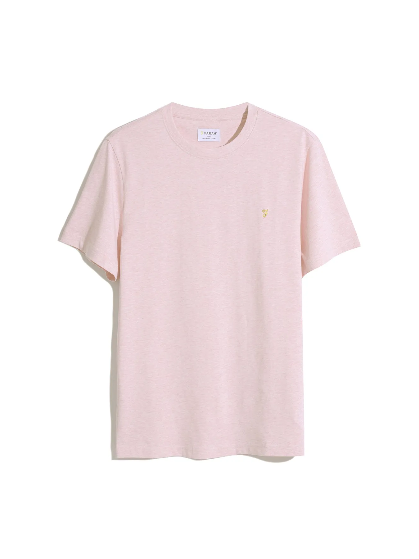 Danny Regular Fit Organic Cotton T-Shirt In Powder Pink Marl sold by Farah product image thumbnail 5