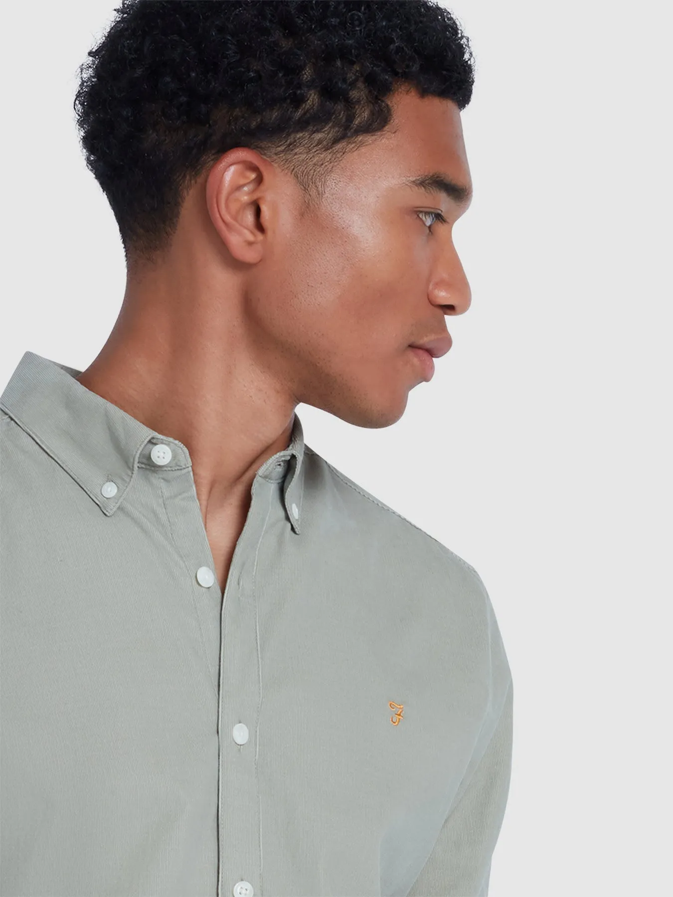 Fontella Slim Fit Corduroy Shirt In Balsam sold by Farah product image thumbnail 4