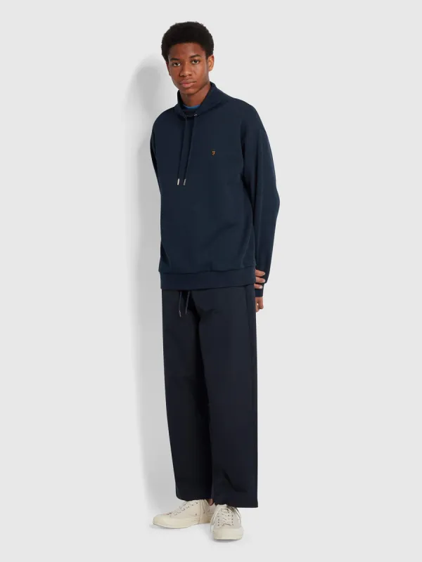 Greenport Loose Fit Sweatpants In True Navy sold by Farah