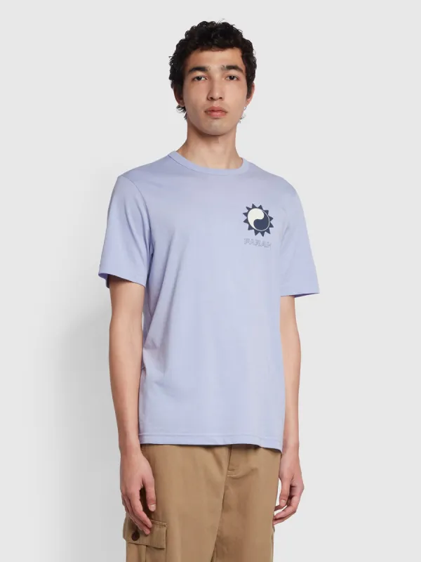 Mackey Regular Fit Organic Cotton T-Shirt In Dusty Lilac sold by Farah