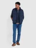 Creston Quarter Zip Rugby Sweatshirt In True Navy sold by Farah