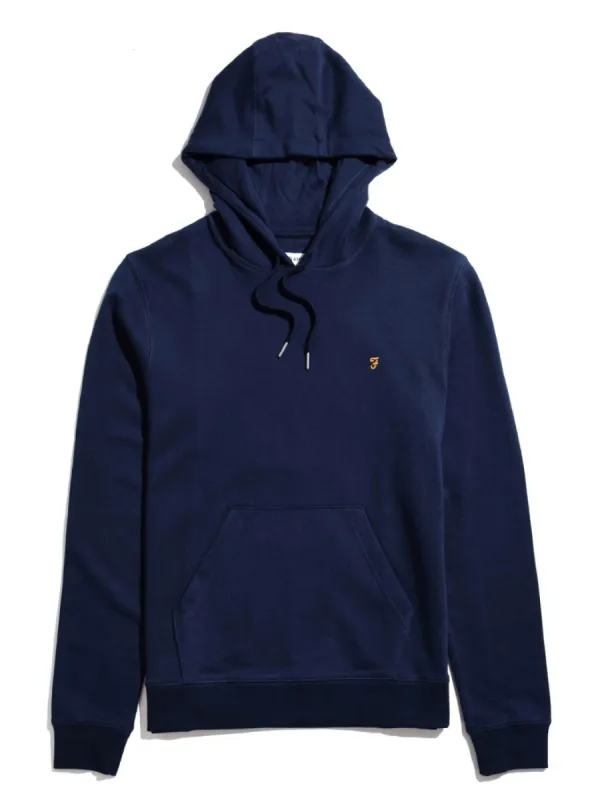 Zain Organic Cotton Hoodie In Rich Indigo sold by Farah