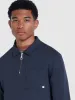 Creston Quarter Zip Rugby Sweatshirt In True Navy sold by Farah