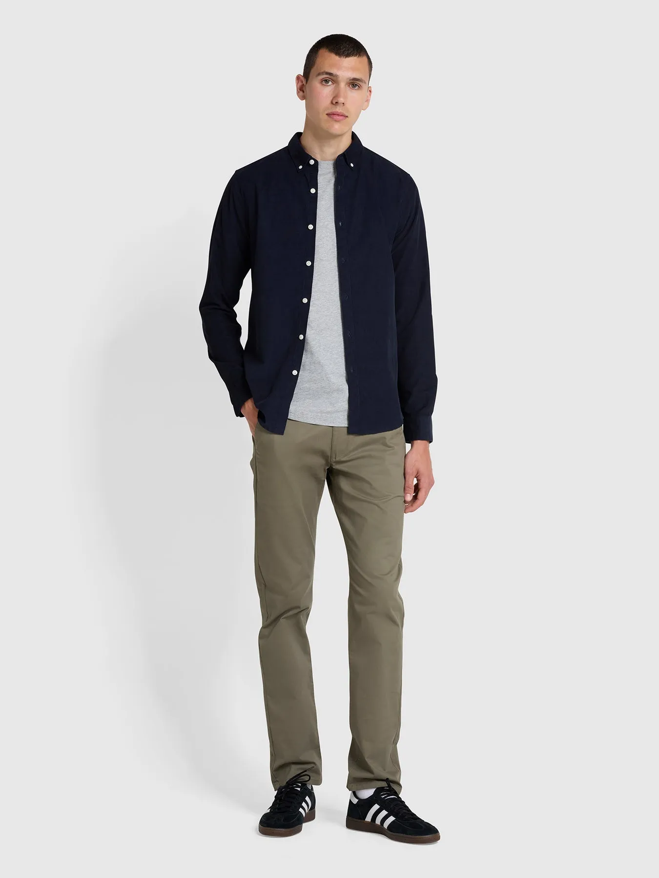 Fontella Slim Fit Corduroy Shirt In True Navy sold by Farah product image thumbnail 2