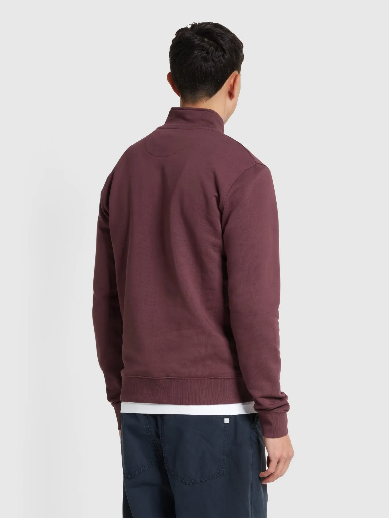 Kelly Quarter Zip Sweatshirt In Farah Red sold by Farah product image thumbnail 3