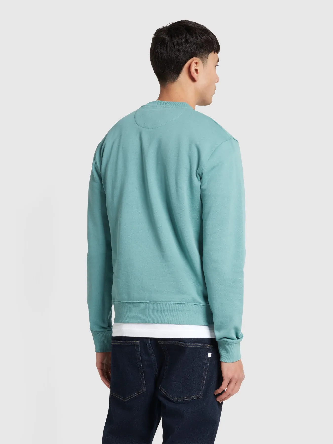 Hanbury Crew Neck Sweatshirt In Brook Blue sold by Farah product image thumbnail 3