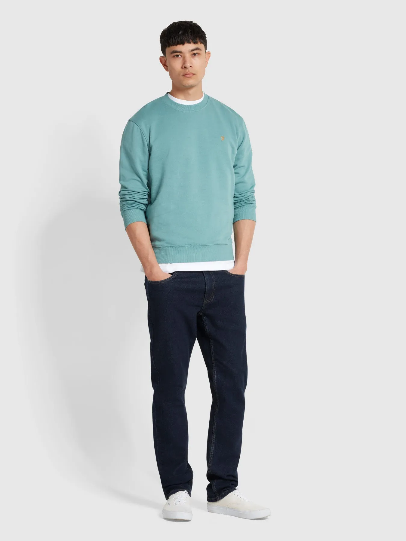 Hanbury Crew Neck Sweatshirt In Brook Blue sold by Farah product image thumbnail 2