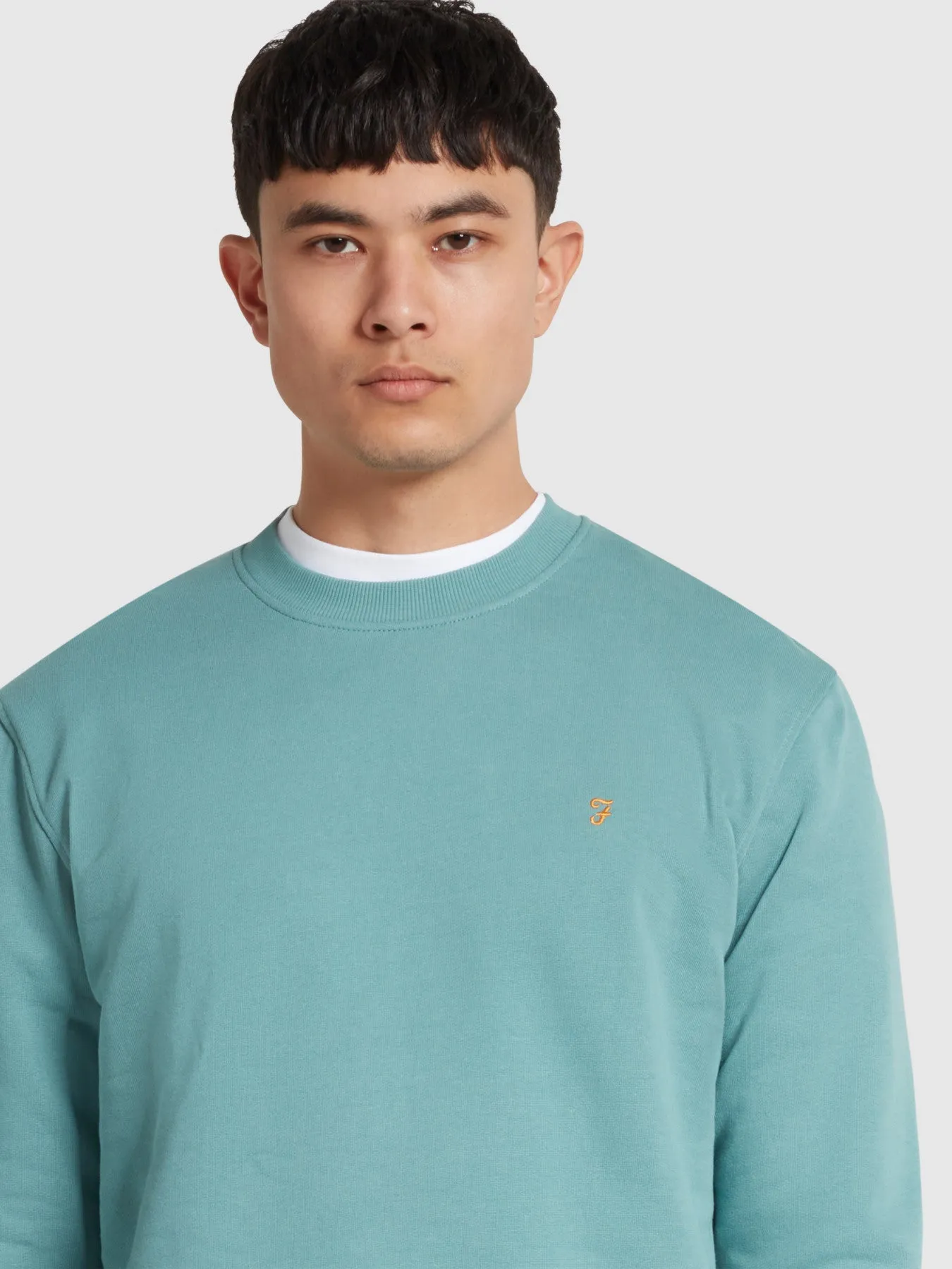 Hanbury Crew Neck Sweatshirt In Brook Blue sold by Farah product image thumbnail 4
