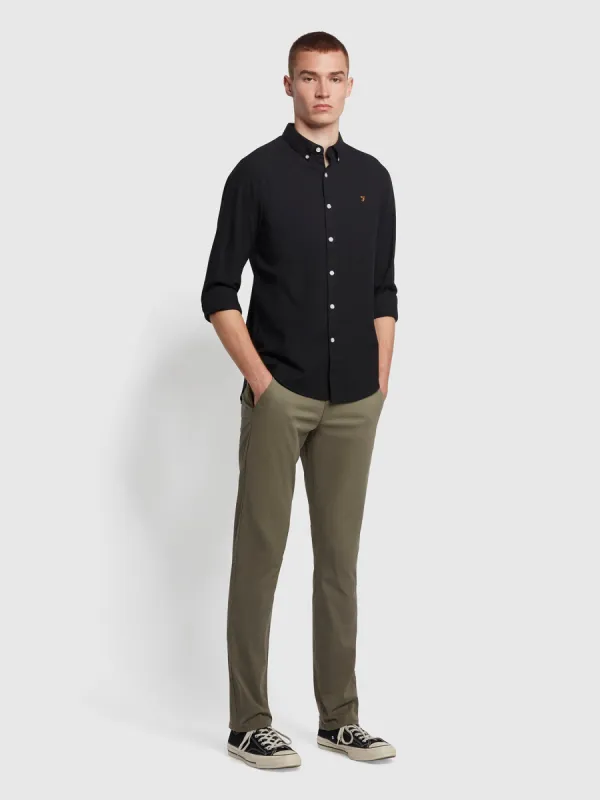Elm Regular Slim Fit Chinos In Vintage Green sold by Farah