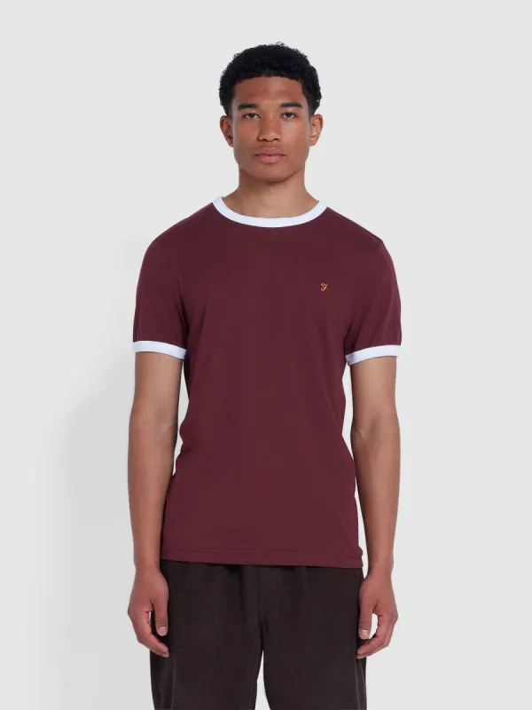 Fox Ringer T-Shirt In Farah Red sold by Farah