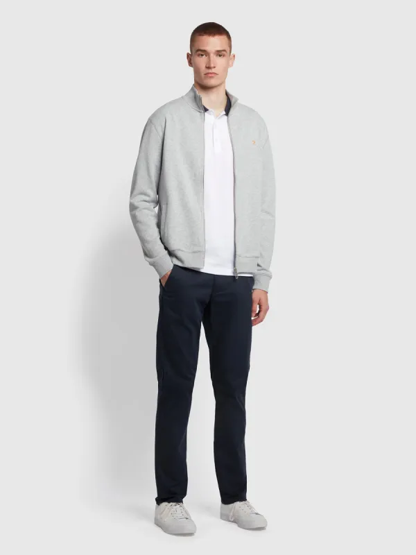 Elm Regular Slim Fit Chinos In True Navy sold by Farah