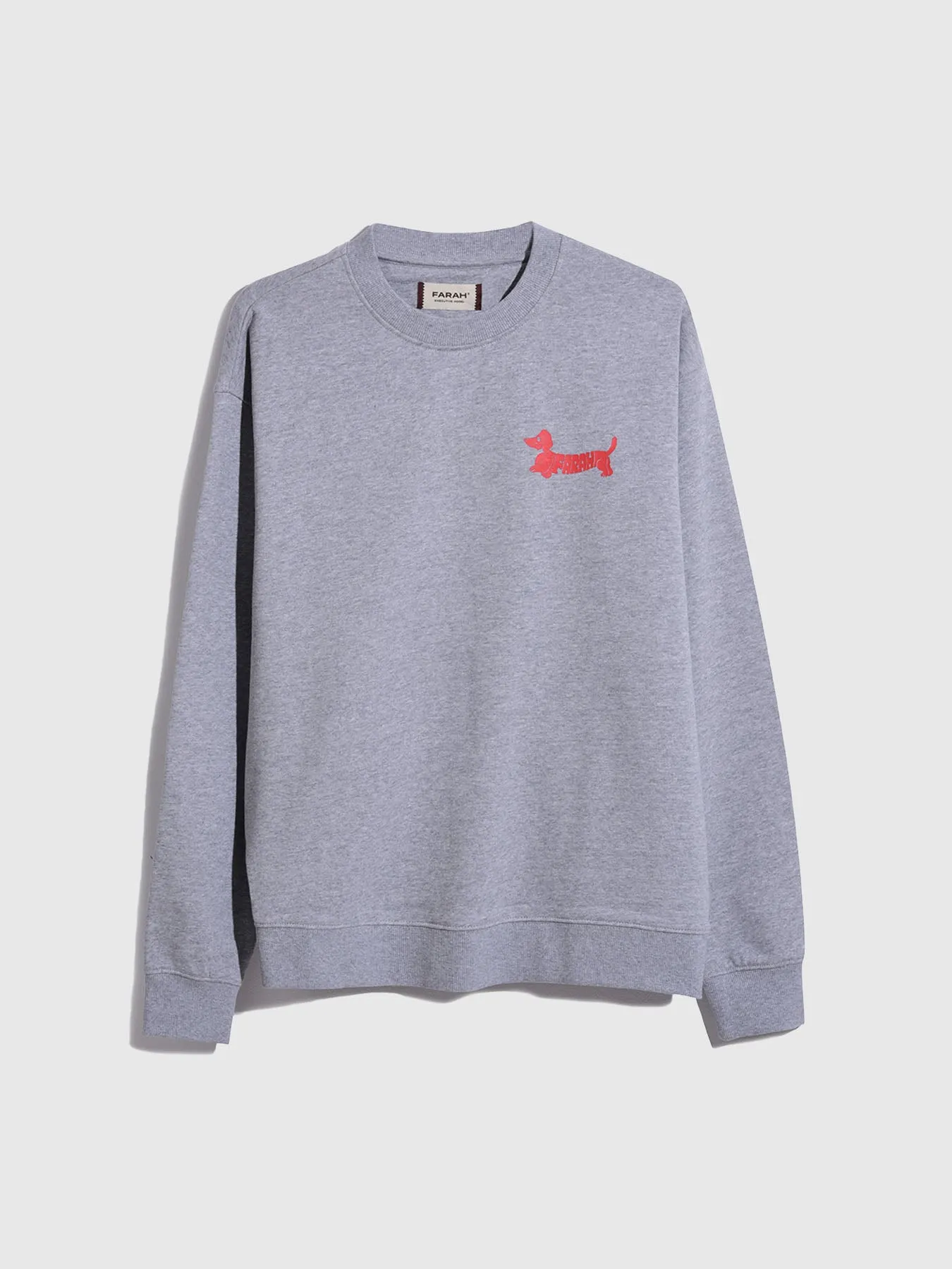 Puglia Relaxed Fit Crew Neck Graphic Sweatshirt In Light Grey Marl sold by Farah product image thumbnail 5