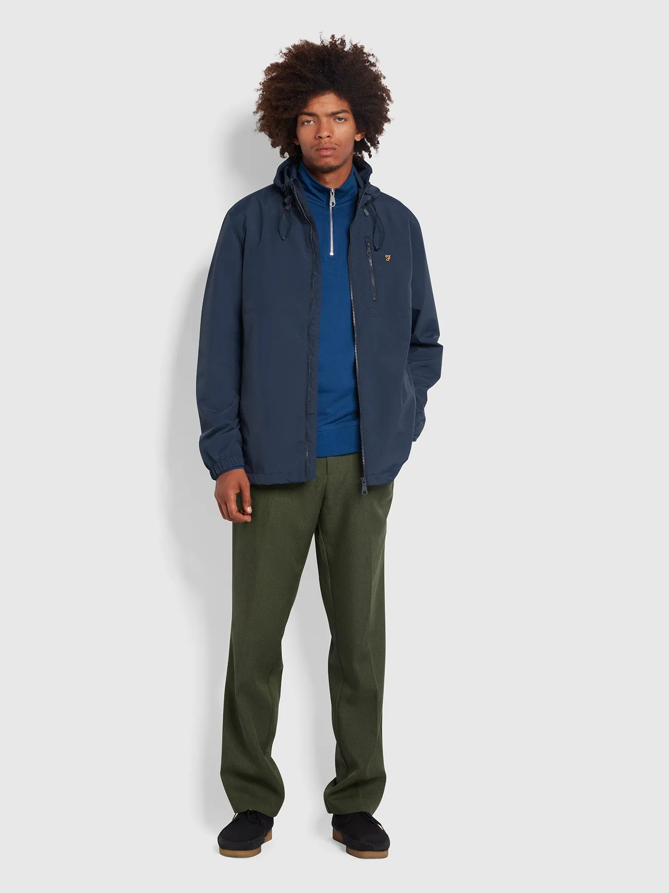 Westchester Recycled Regular Fit Hooded Jacket In True Navy sold by Farah product image thumbnail 5