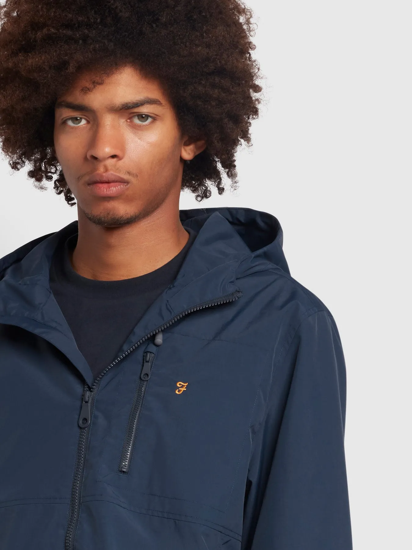Westchester Recycled Regular Fit Hooded Jacket In True Navy sold by Farah product image thumbnail 3