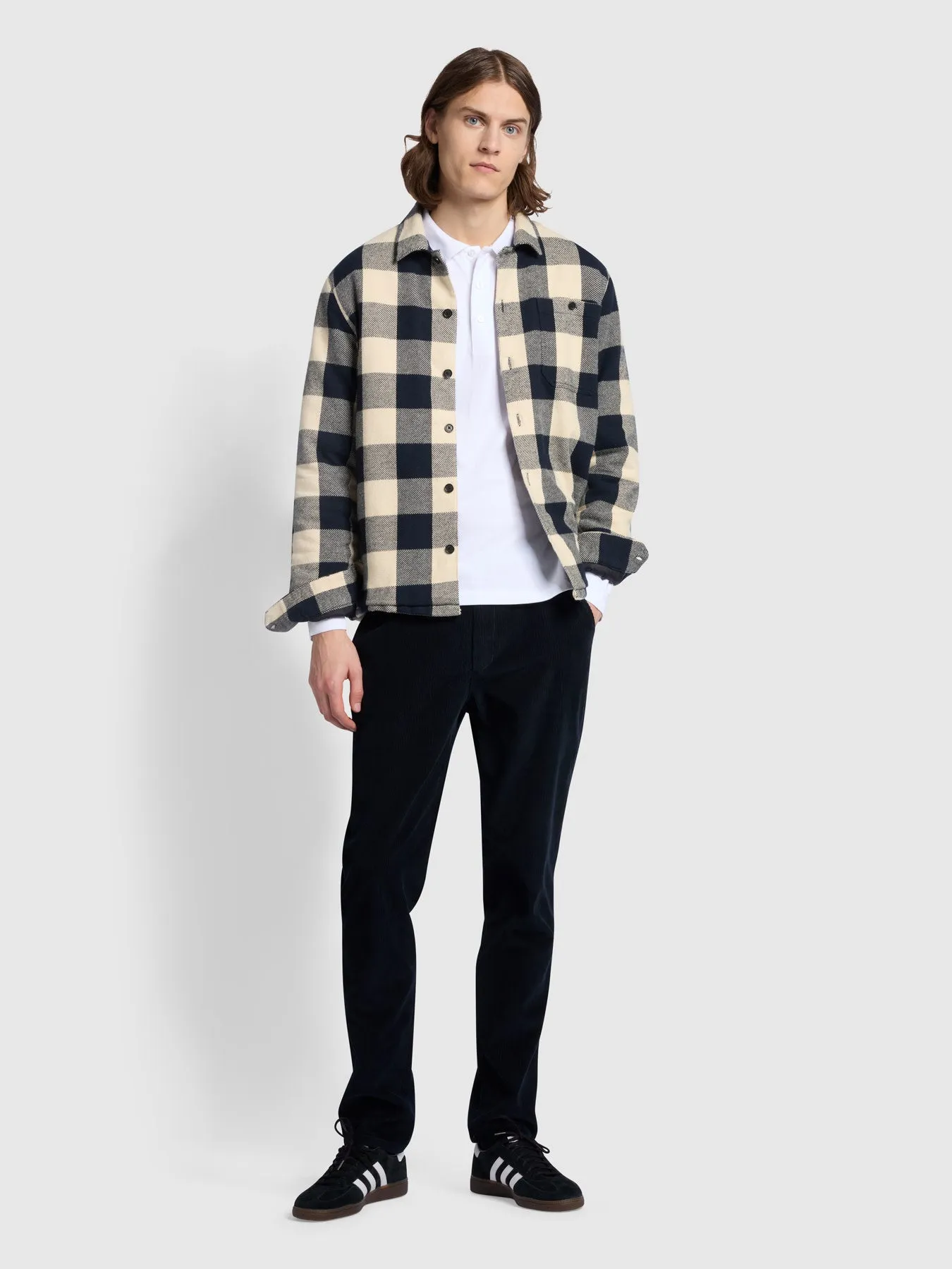 Blanes Long Sleeve Polo Shirt In White sold by Farah product image thumbnail 2