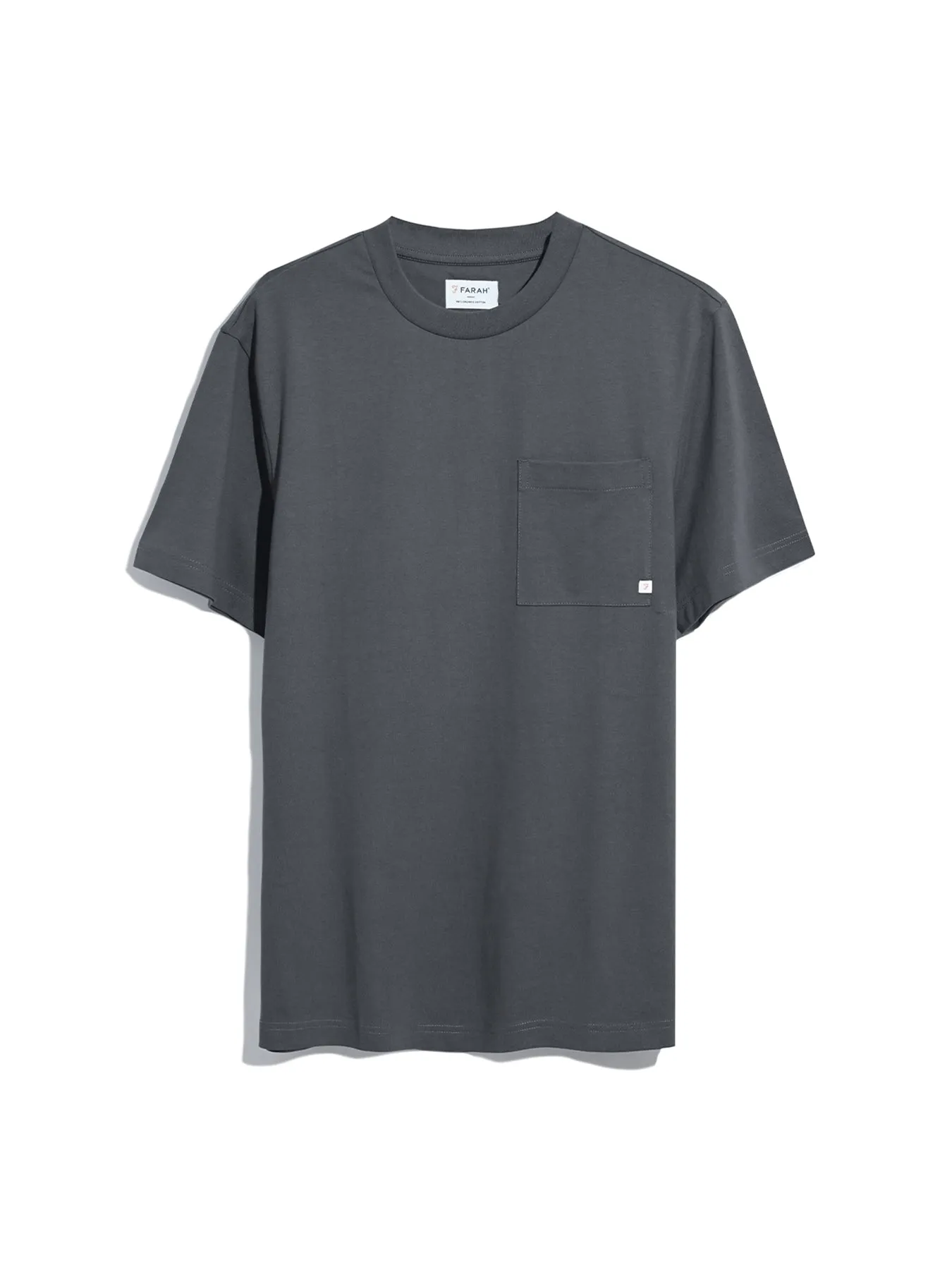 Stacy Regular Fit Pocket T-Shirt In Charcoal sold by Farah product image thumbnail 5