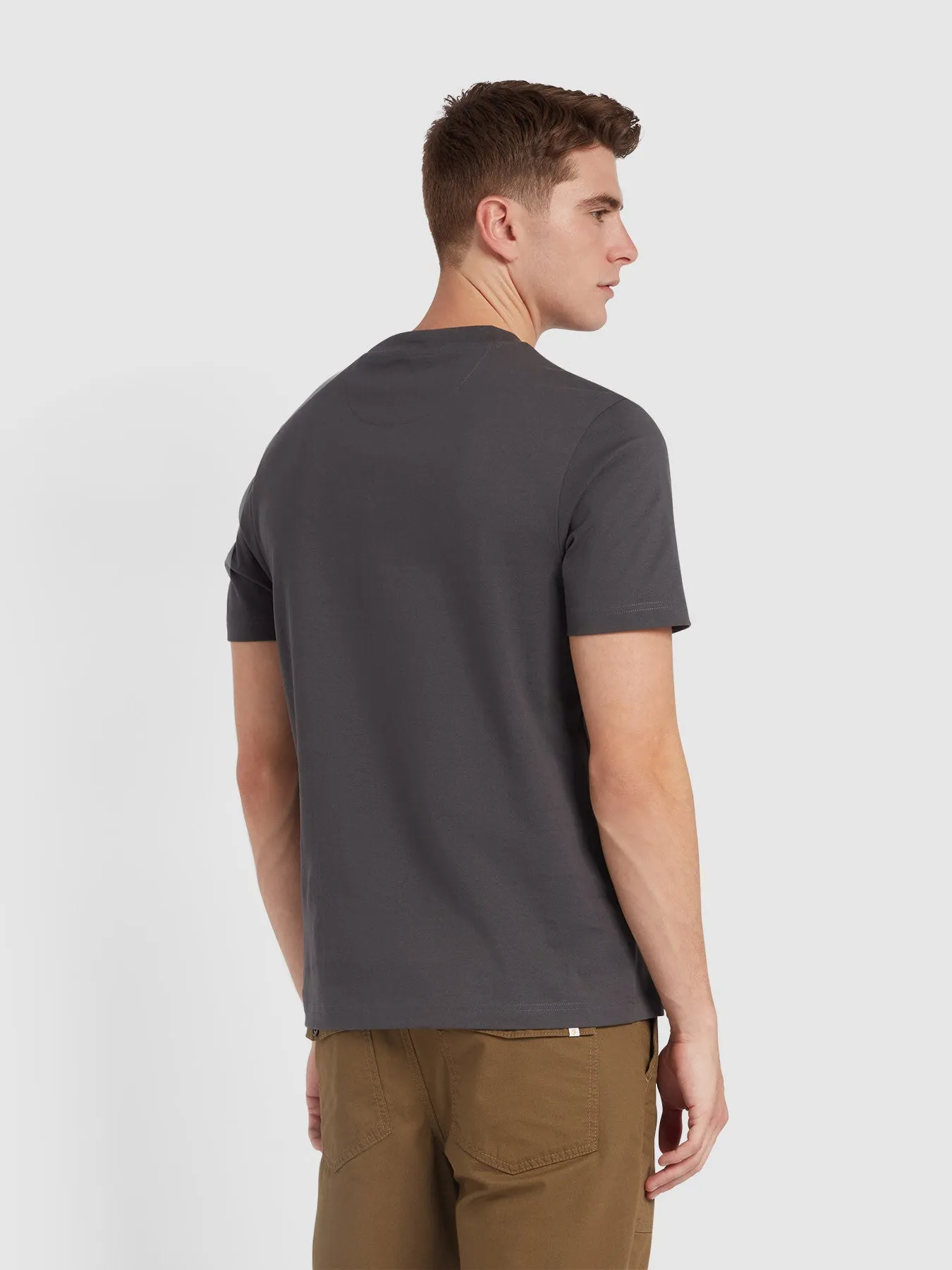 Stacy Regular Fit Pocket T-Shirt In Charcoal sold by Farah product image thumbnail 3