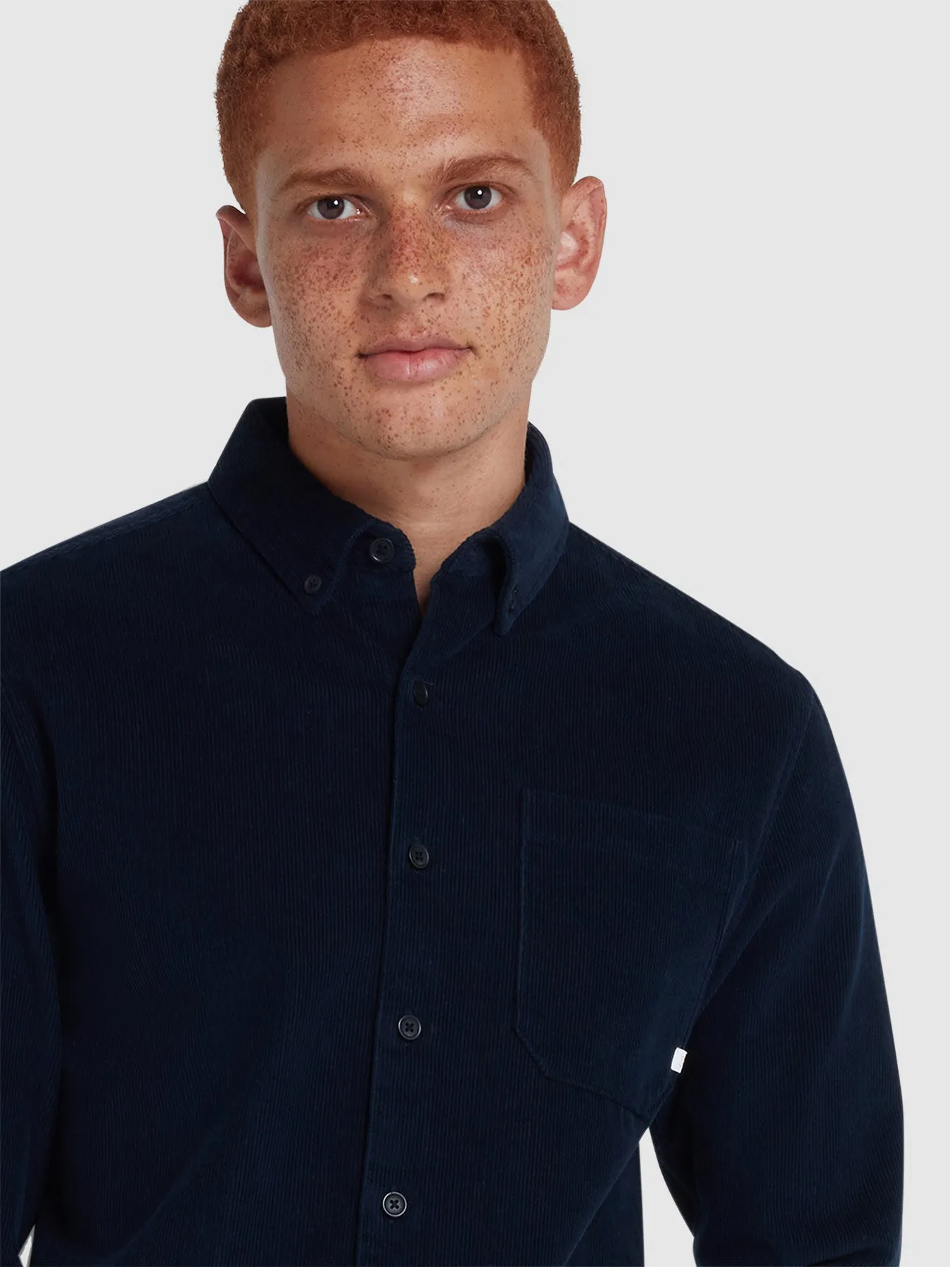 Spencer Casual Fit Corduroy Shirt In True Navy sold by Farah product image thumbnail 4