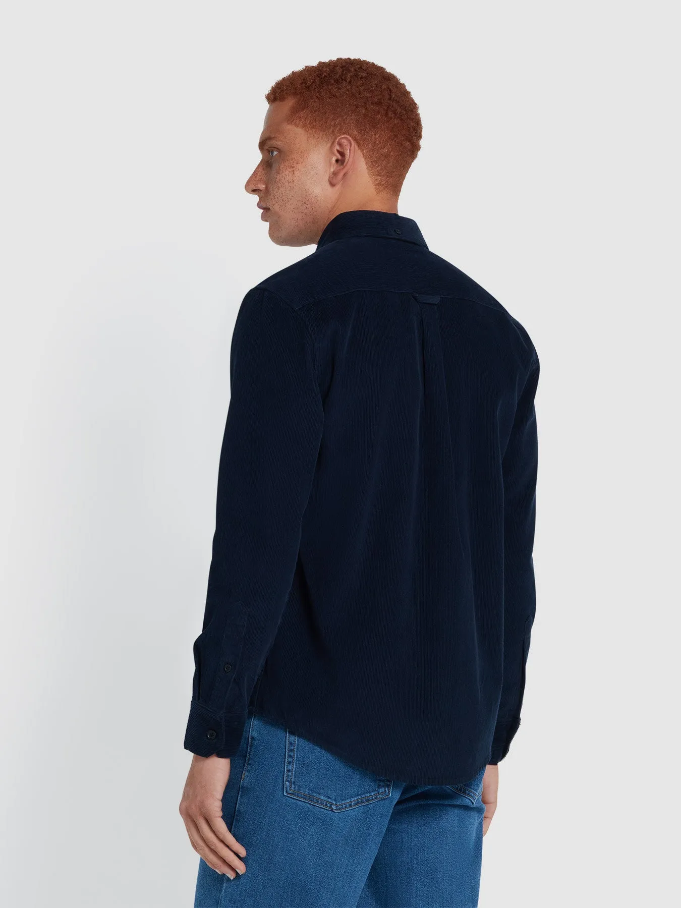 Spencer Casual Fit Corduroy Shirt In True Navy sold by Farah product image thumbnail 3