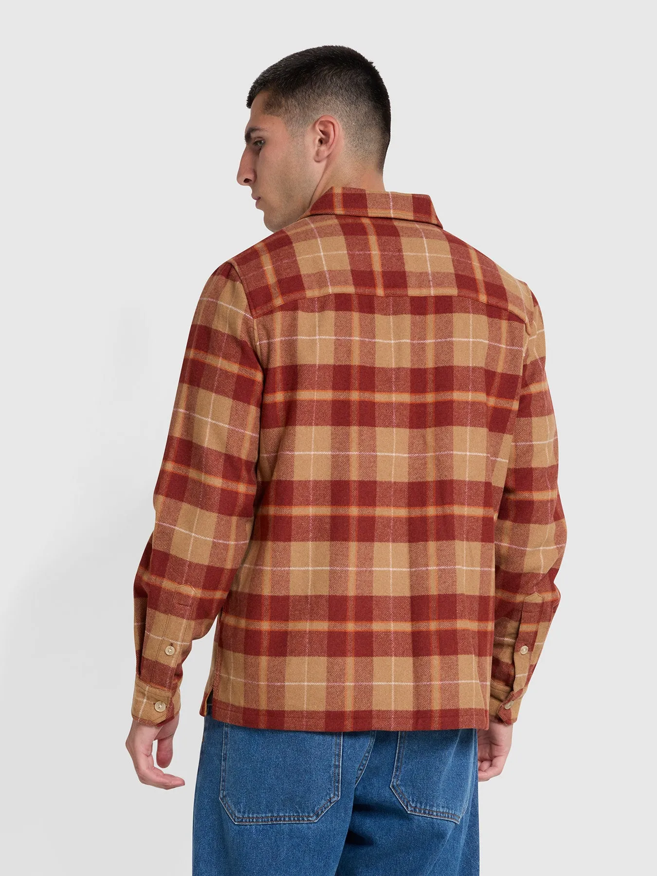 O'Brien Realxed Fit Long Sleeve Shirt In Beige sold by Farah product image thumbnail 3