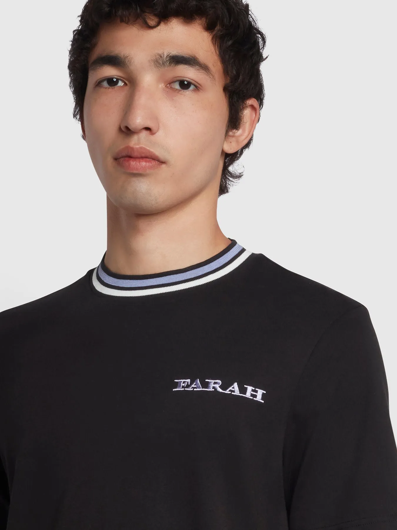 Hanley Regular Fit Organic Cotton T-Shirt In Black sold by Farah product image thumbnail 3
