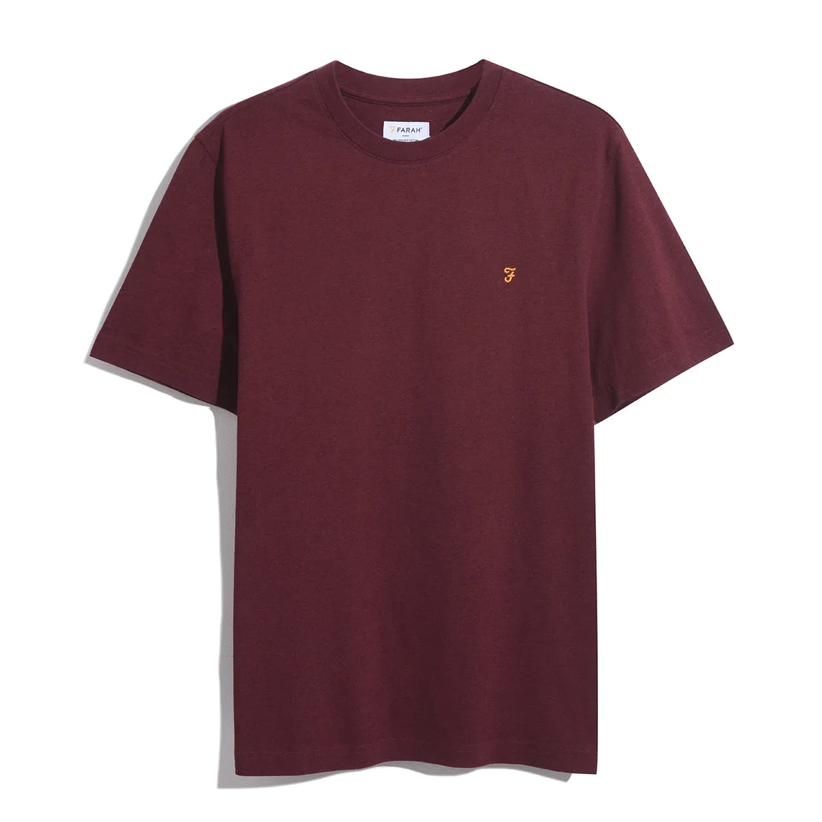Danny Regular Fit Organic Cotton T-Shirt In Farah Red Marl sold by Farah product image thumbnail 5