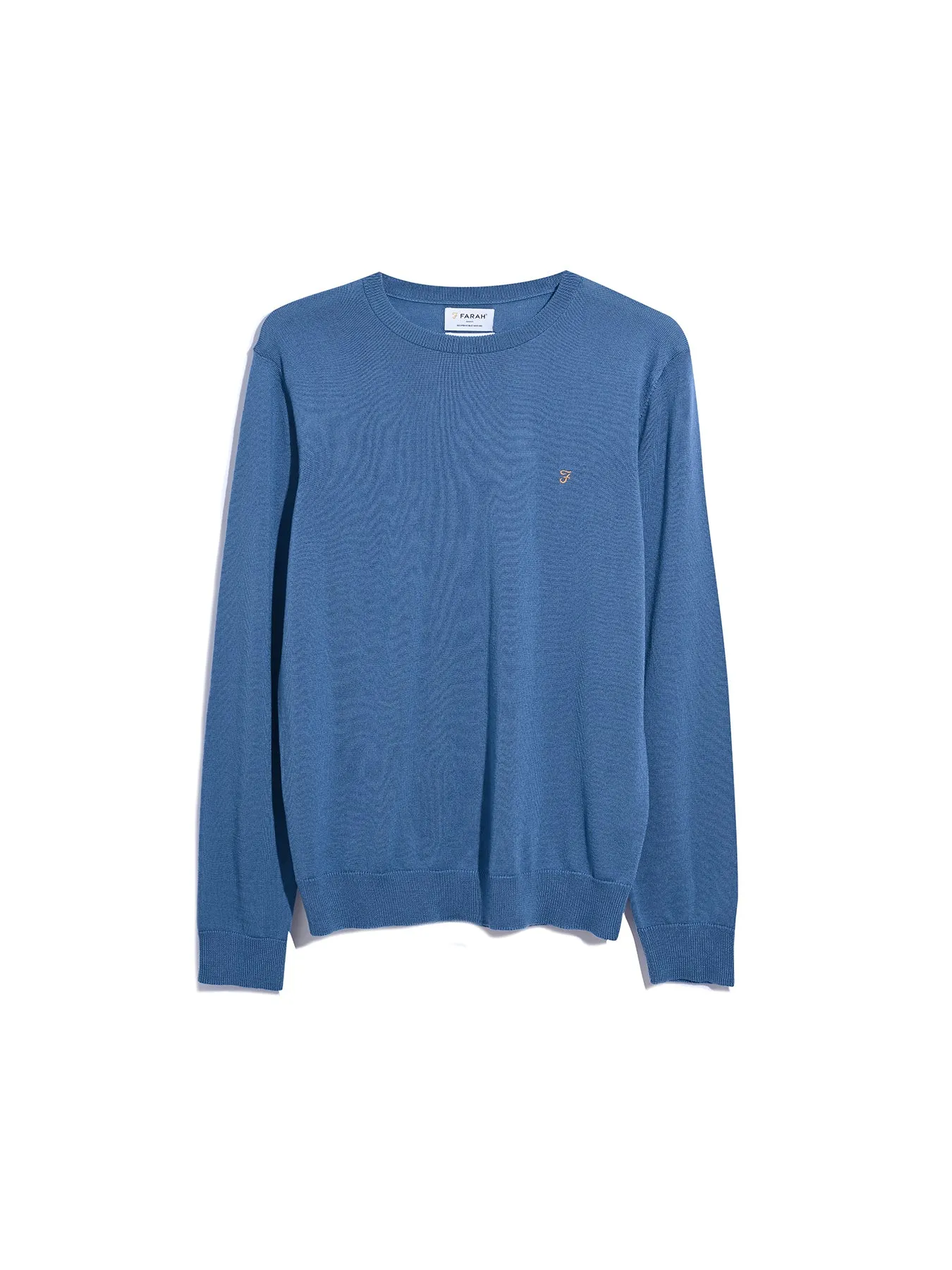 Mullen Merino Wool Crew Neck Sweater In Para Blue sold by Farah product image thumbnail 5