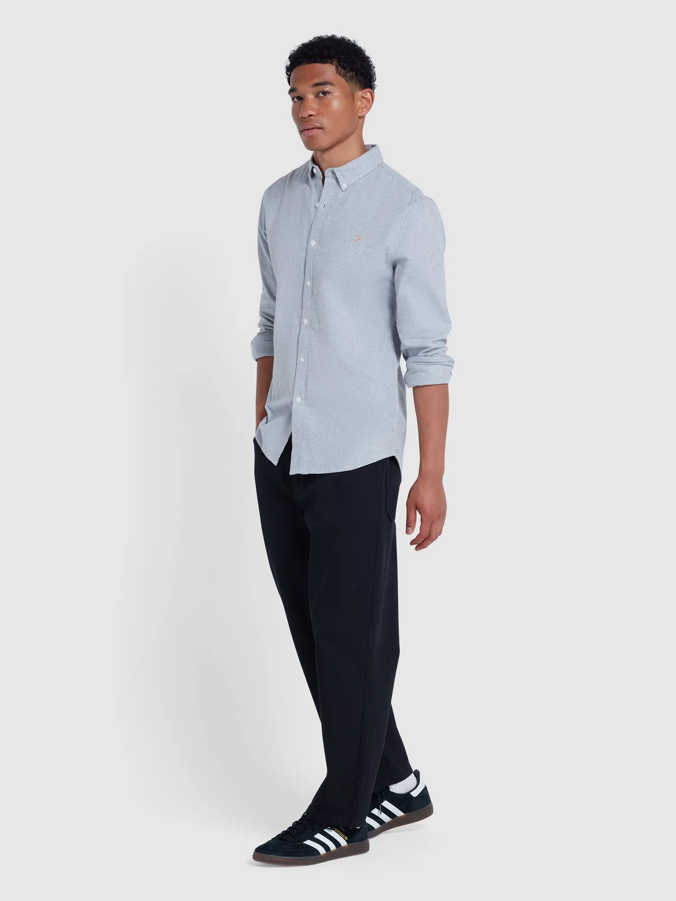 Alban Slim Fit Shirt In Grey Marl sold by Farah product image thumbnail 2