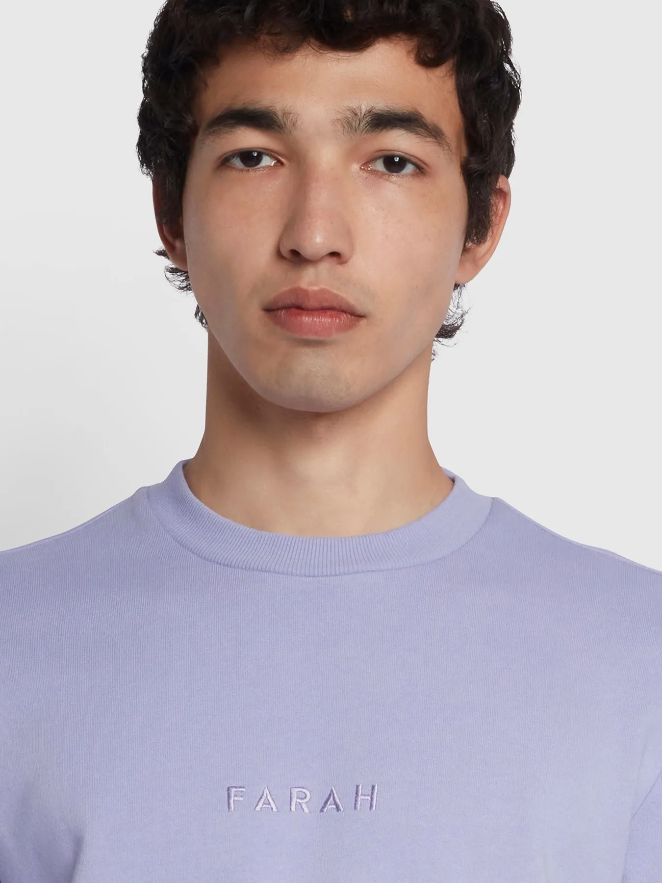 Cave Organic Cotton Crew Neck Sweatshirt In Dusty Lilac sold by Farah product image thumbnail 4