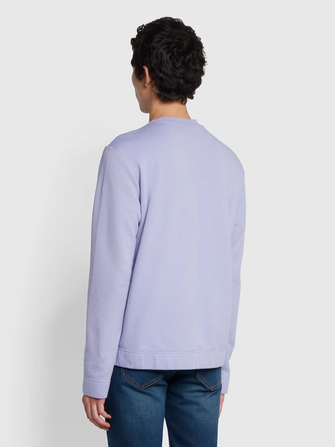 Cave Organic Cotton Crew Neck Sweatshirt In Dusty Lilac sold by Farah product image thumbnail 2