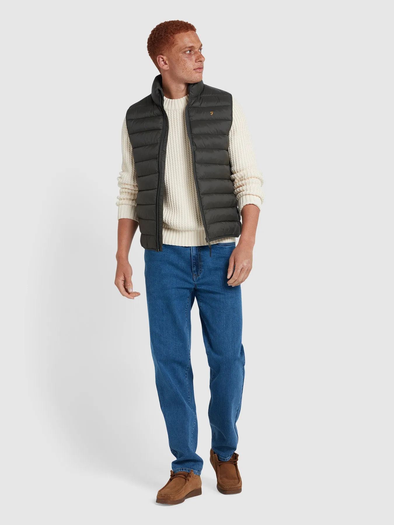 Joel Wadded Gilet In Evergreen sold by Farah product image thumbnail 2