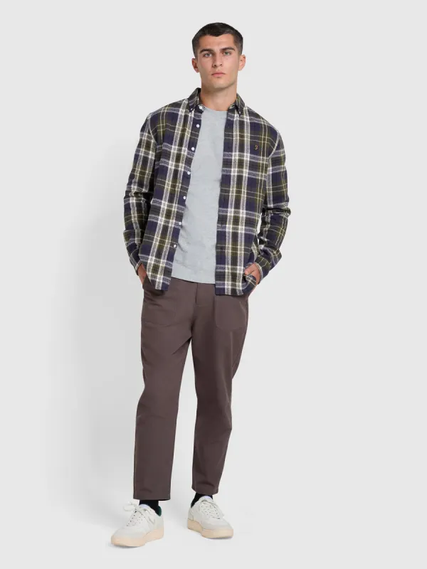 Hawtin Relaxed Tapered Fit Canvas Trousers In Farah Grey sold by Farah