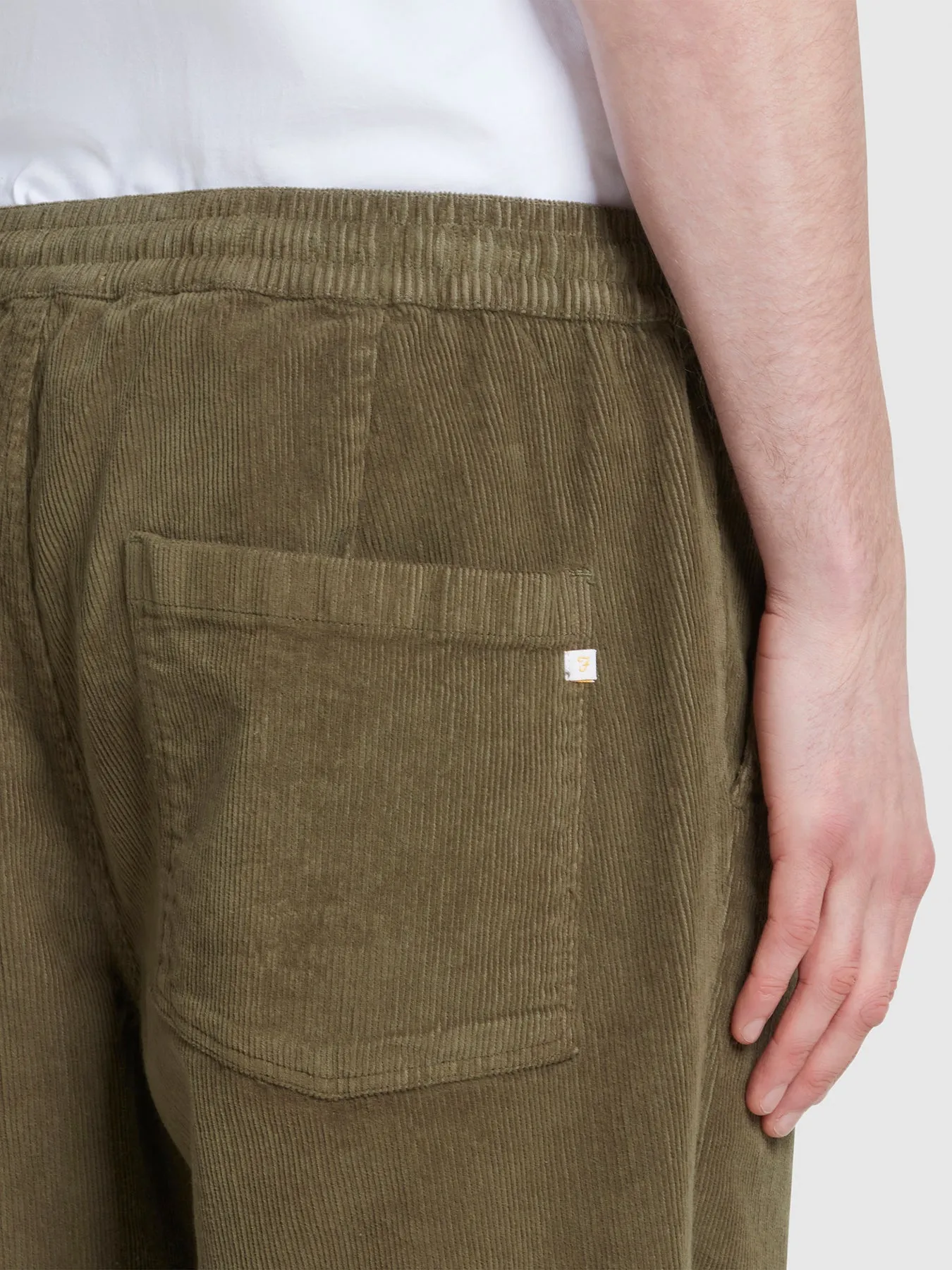 Hawtin Relaxed Tapered Fit Cord Trousers In Olive Green sold by Farah product image thumbnail 4