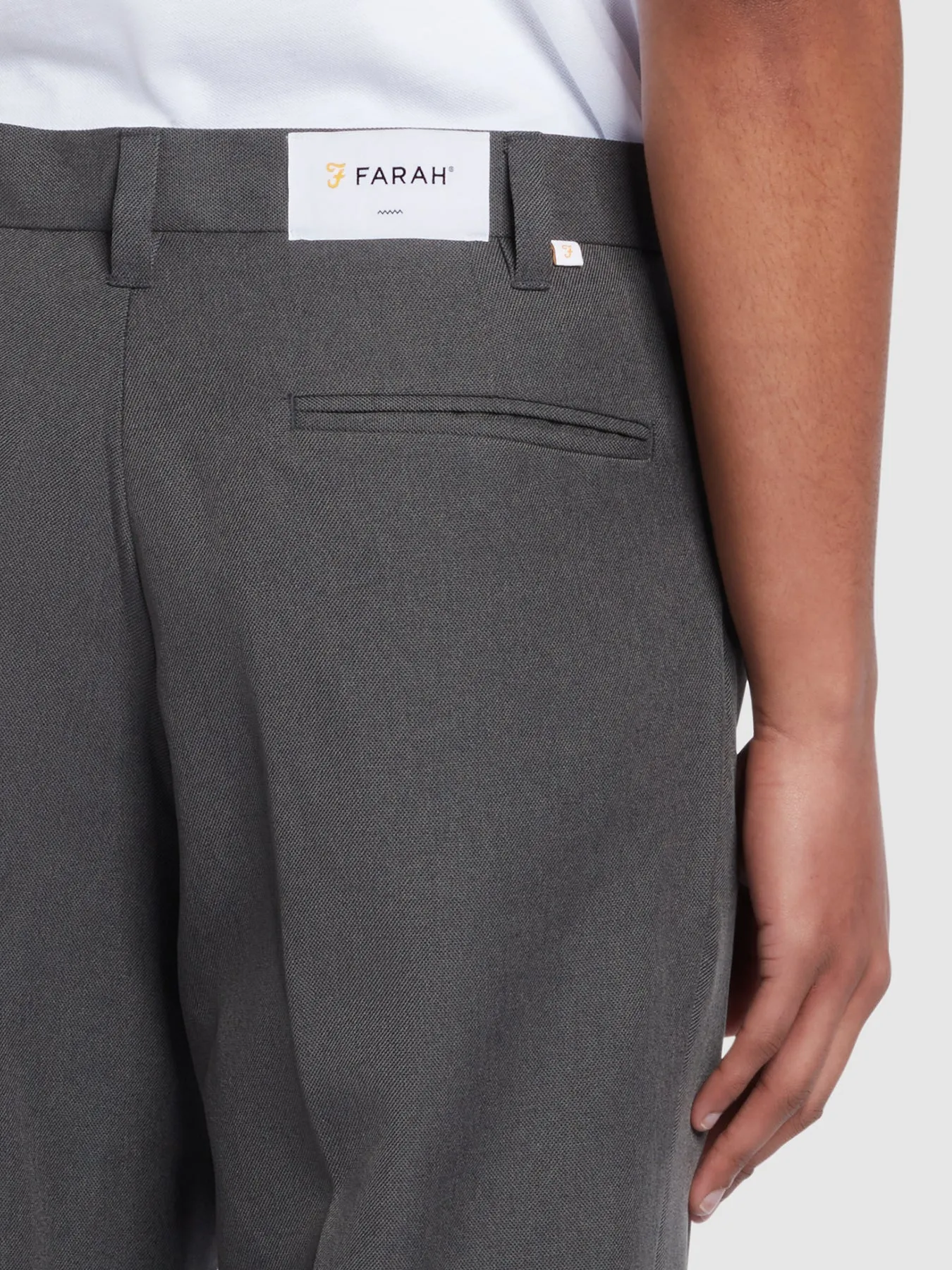 Ladbroke Hopsack Trousers In Farah Grey sold by Farah product image thumbnail 3