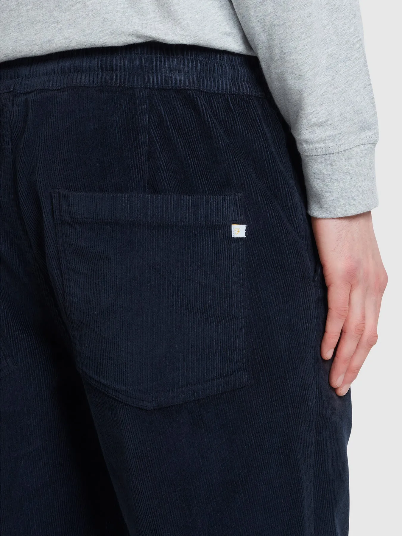 Hawtin Relaxed Tapered Fit Cord Trousers In True Navy sold by Farah product image thumbnail 4