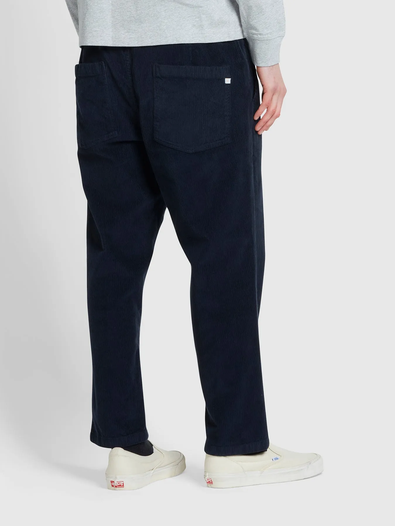 Hawtin Relaxed Tapered Fit Cord Trousers In True Navy sold by Farah product image thumbnail 3