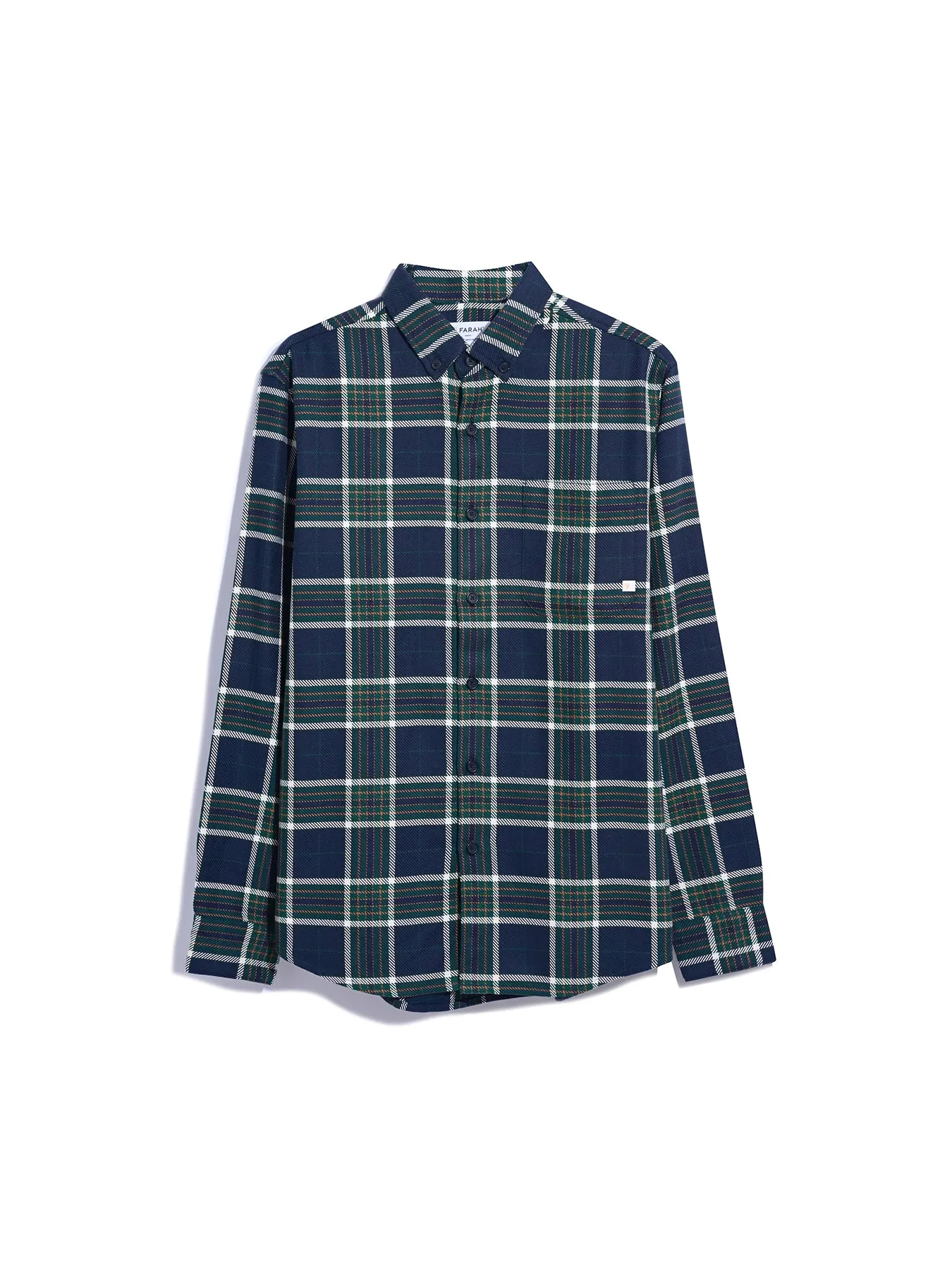 Marcelo Casual Fit Check Shirt In True Navy sold by Farah product image thumbnail 5