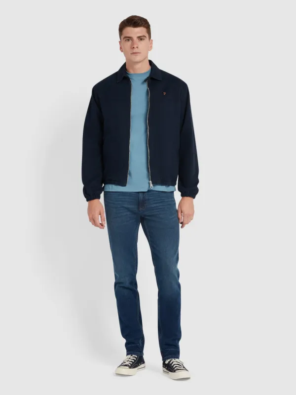 Elm Slim Fit Jeans In Worn Rinse made by Farah