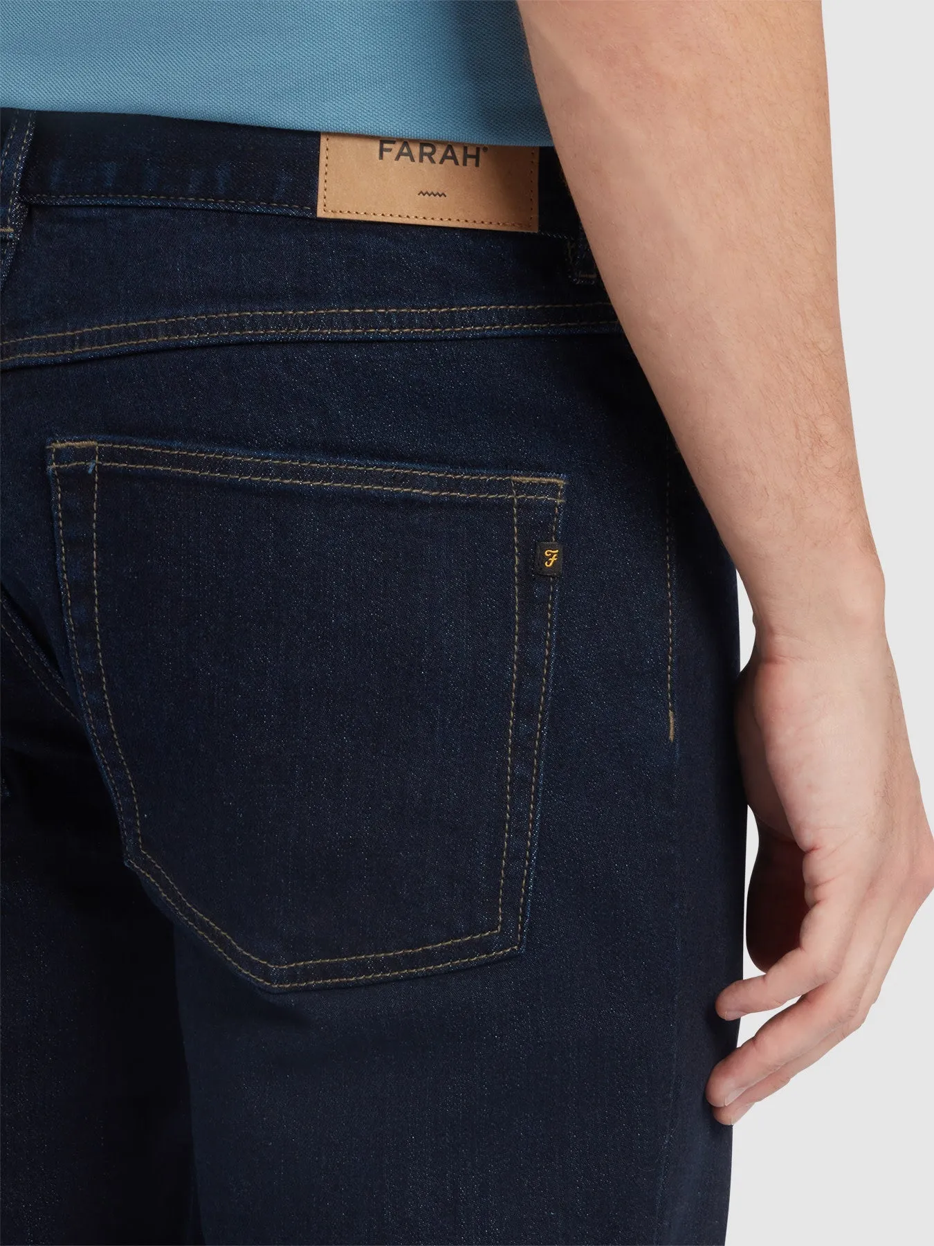 Elm Slim Fit Jeans In Rinse Denim sold by Farah product image thumbnail 4