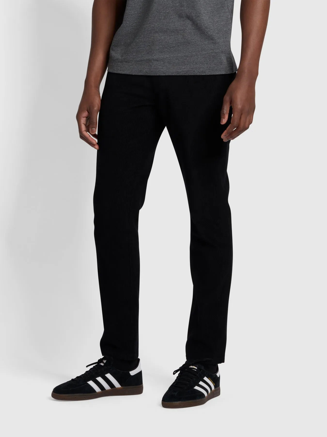 Elm Slim Fit Cord Trousers In Black sold by Farah product image thumbnail 2