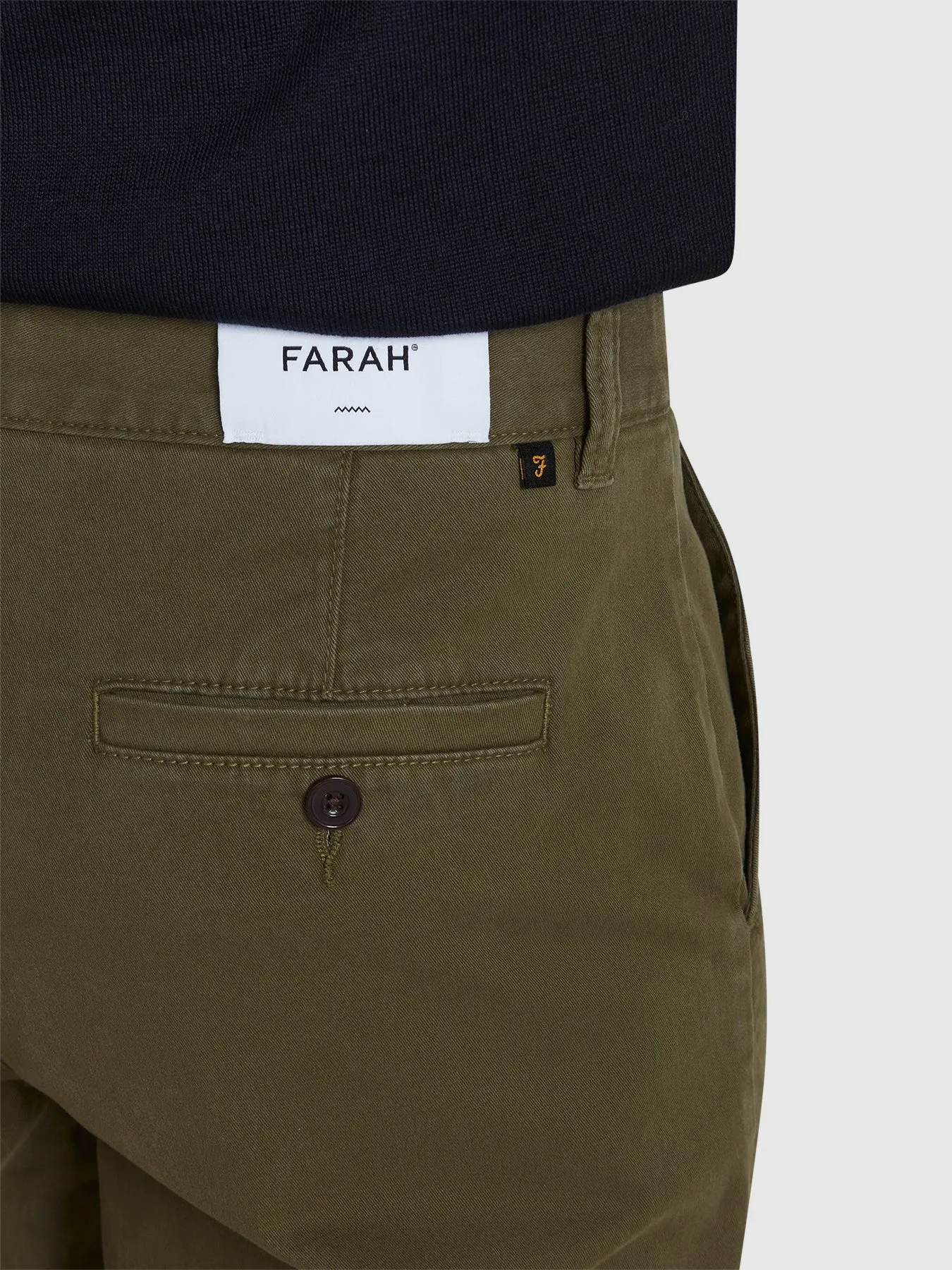 Norwood Regular Fit Chinos In Olive Green sold by Farah product image thumbnail 4
