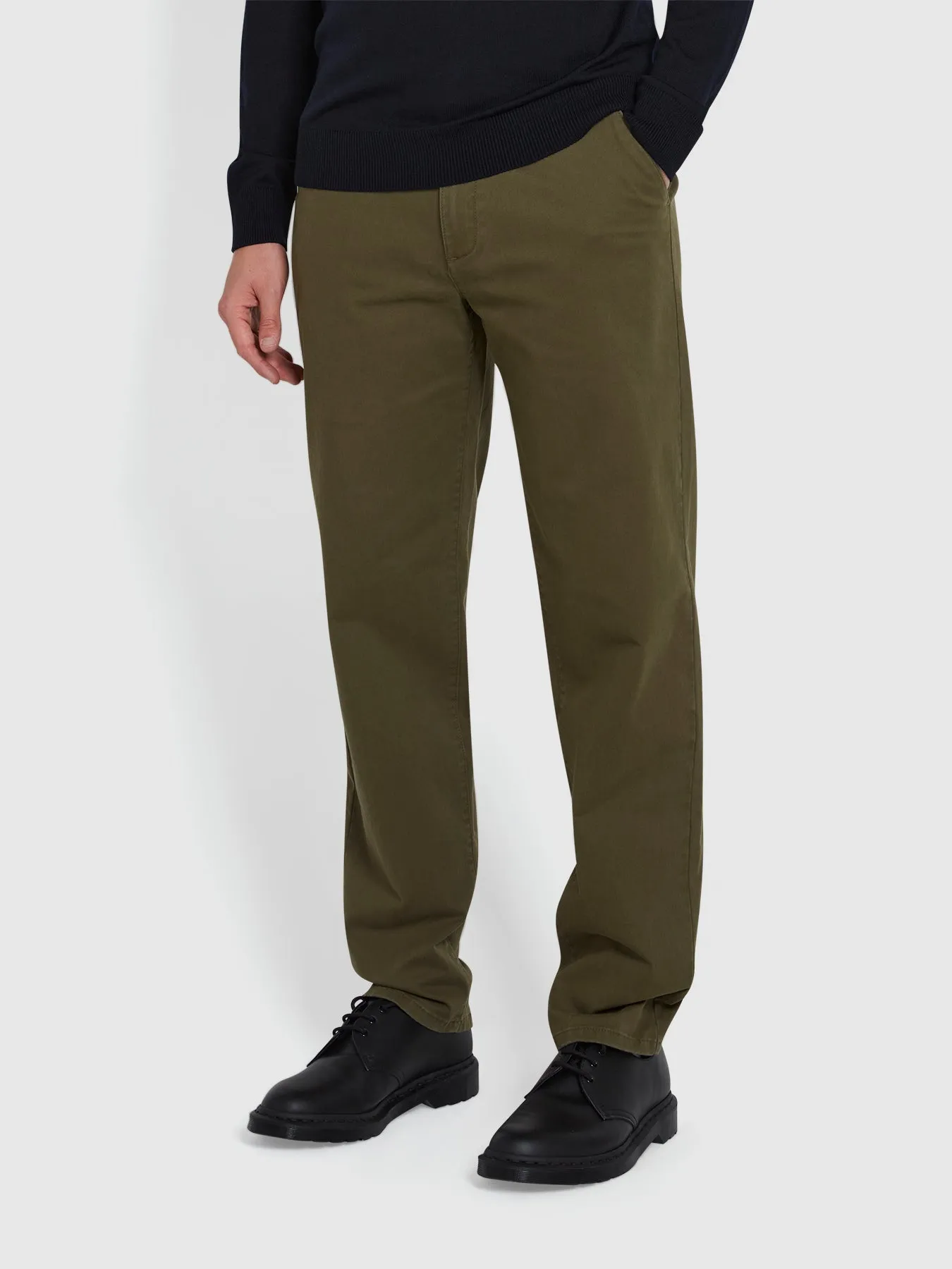 Norwood Regular Fit Chinos In Olive Green sold by Farah product image thumbnail 2