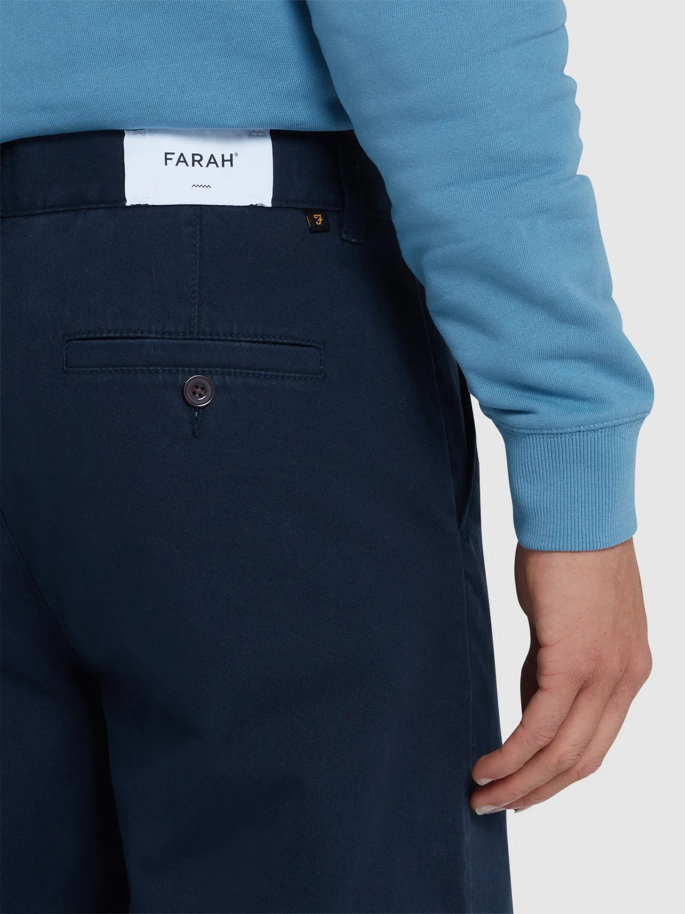 Norwood Regular Fit Chinos In True Navy sold by Farah product image thumbnail 4