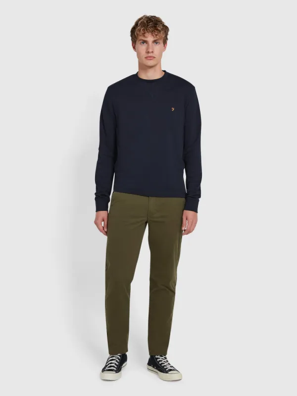 Elm Slim Fit Chinos In Olive Green sold by Farah