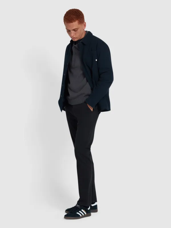 Elm Slim Fit Chinos In Black sold by Farah