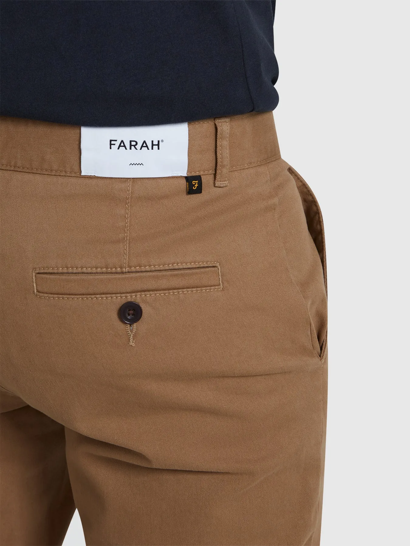 Elm Slim Fit Chinos In Beige sold by Farah product image thumbnail 4