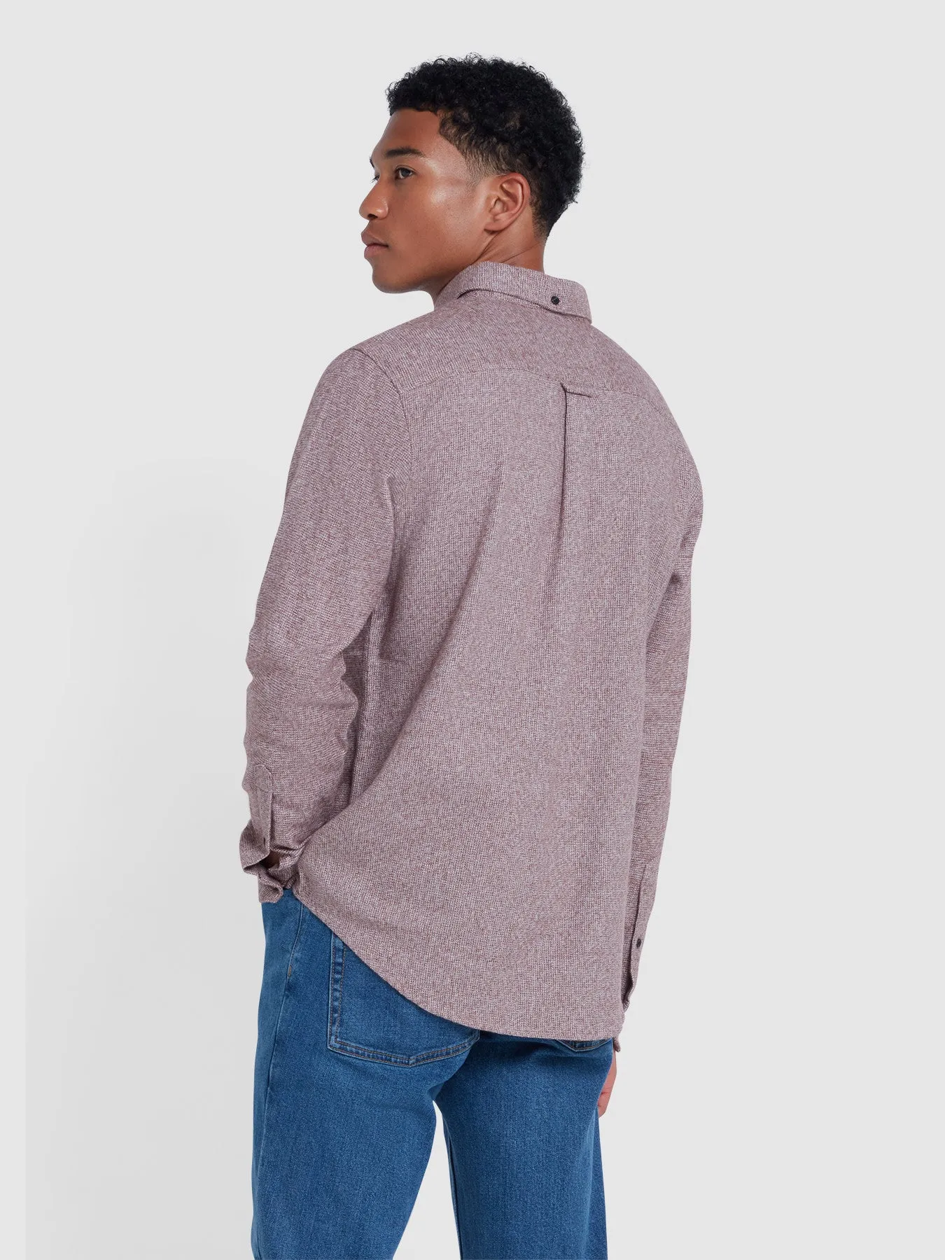 Colver Casual Fit Textured Shirt In Farah Burgundy sold by Farah product image thumbnail 3